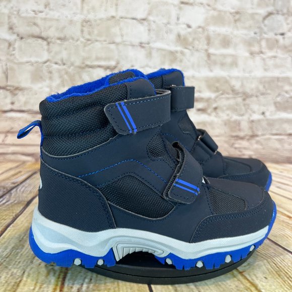 Kids High Top Midnight Blue Hook and Loop Lined Insulation Sneakers Size 1 Y - Picture 9 of 9
